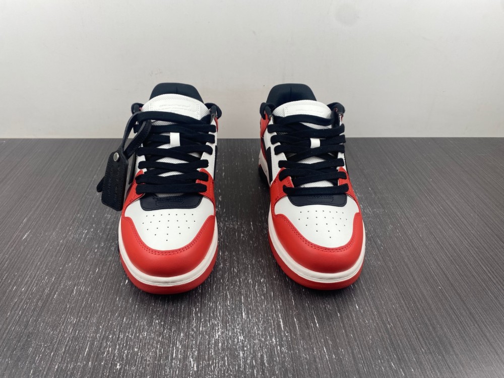 OFF-WHITE Out Of Office OOO Low Tops Black White Red