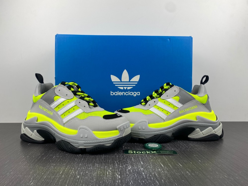 Blncig X Adidas Triple S Fluo Yellow