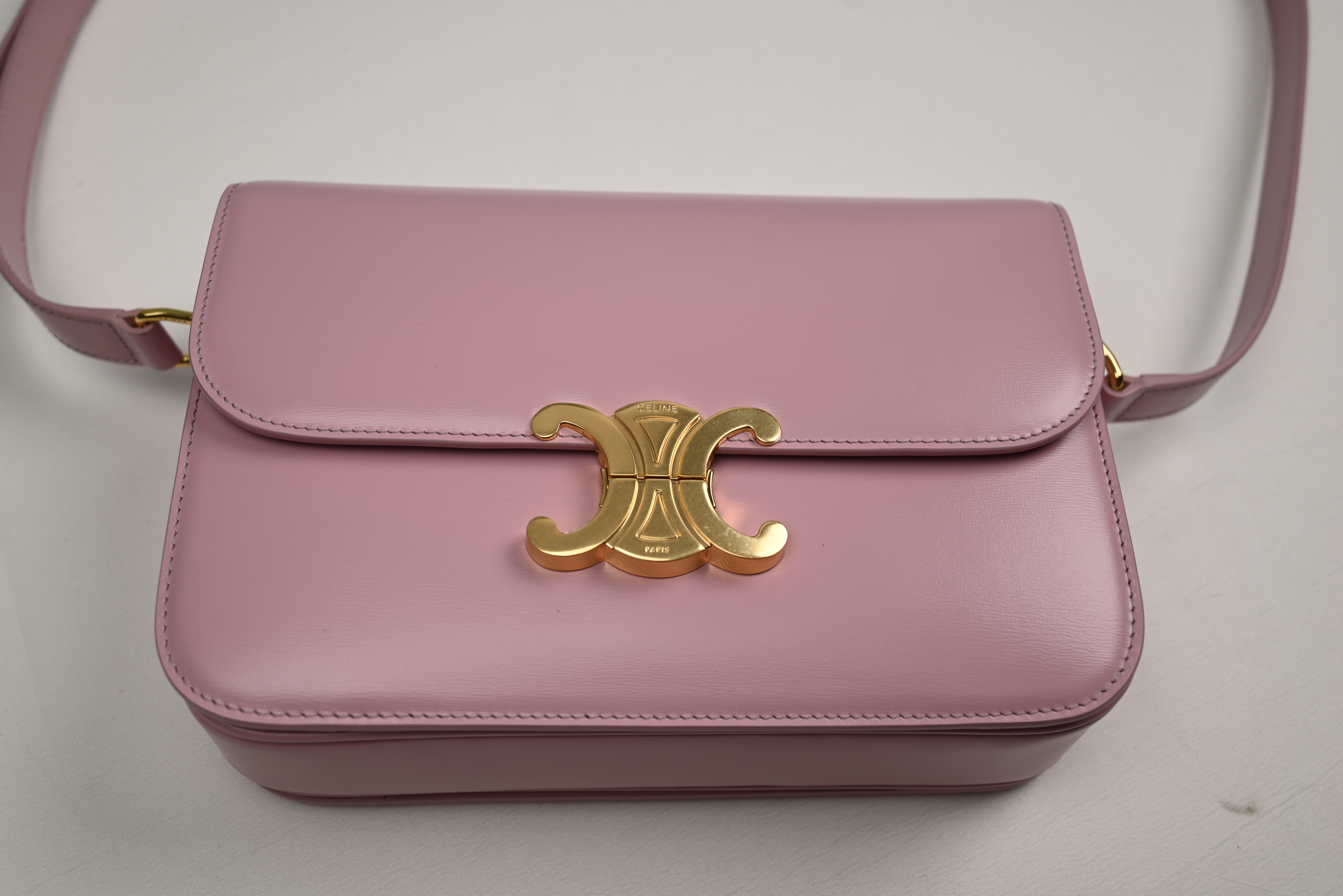 Celin Triomphe Bag Pink 22cm