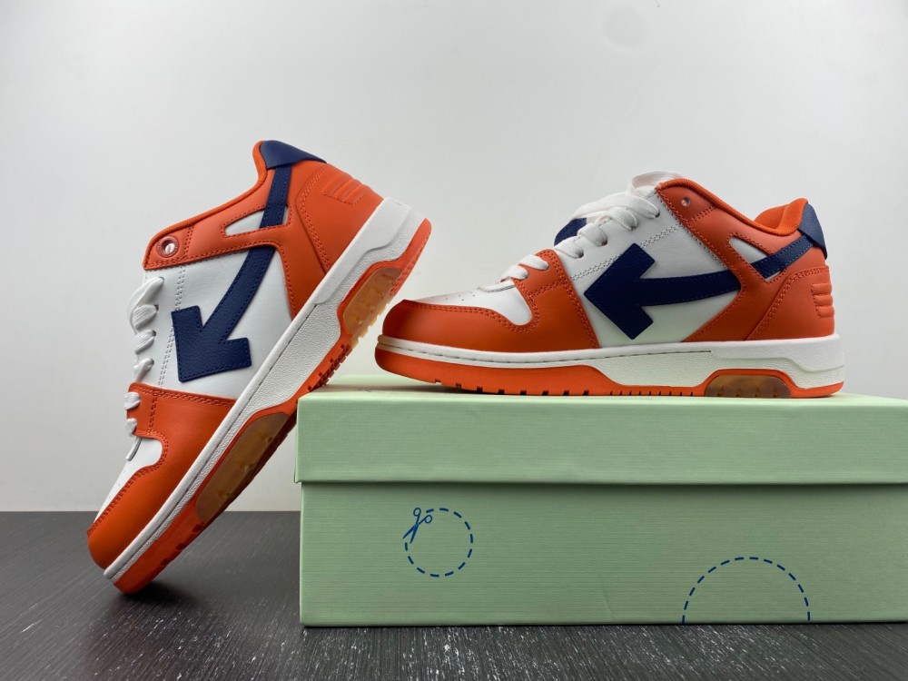 OFF-WHITE Out Of Office OOO Low Tops White Orange Blue