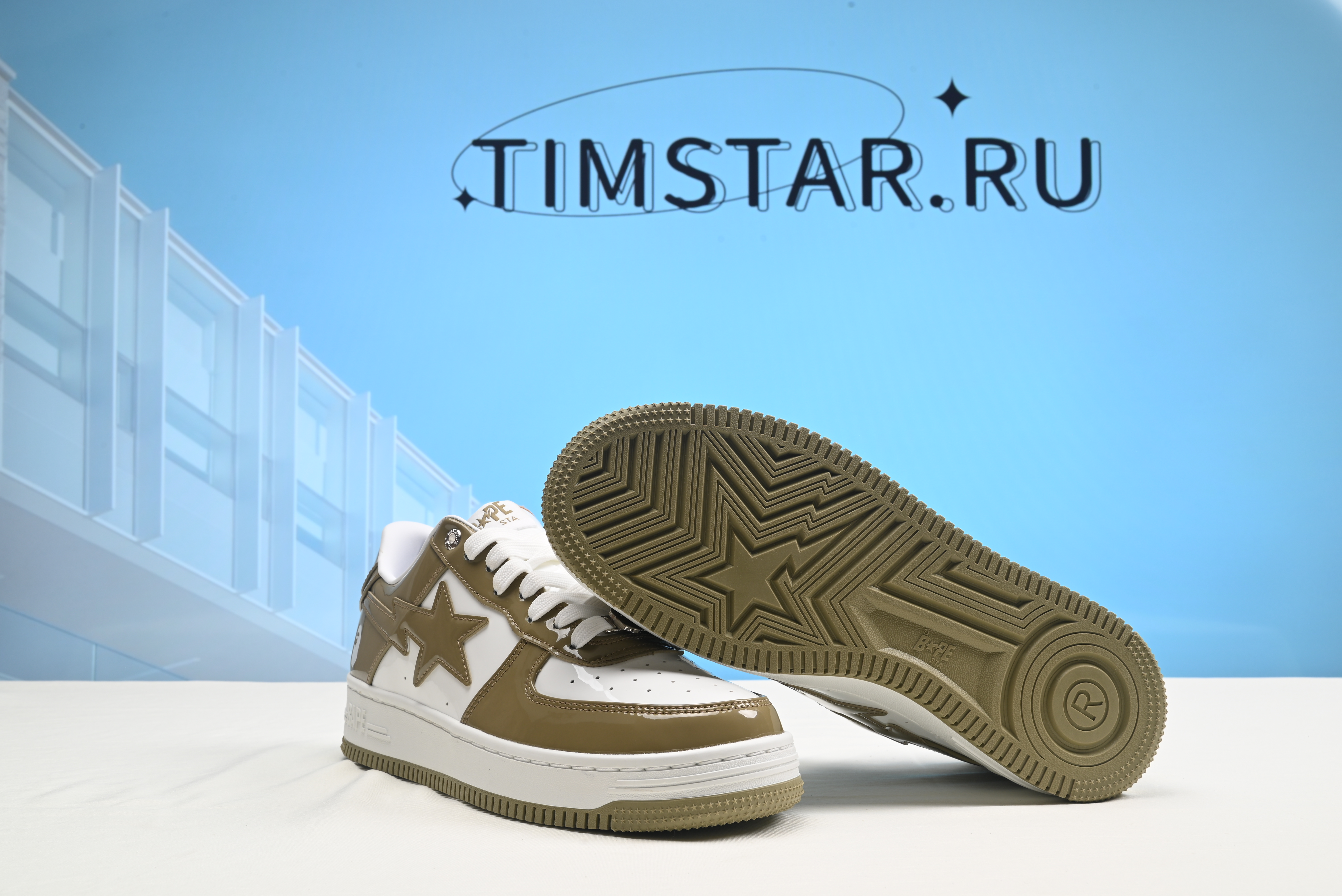 A Bathing Ape Bape Sta Low white green