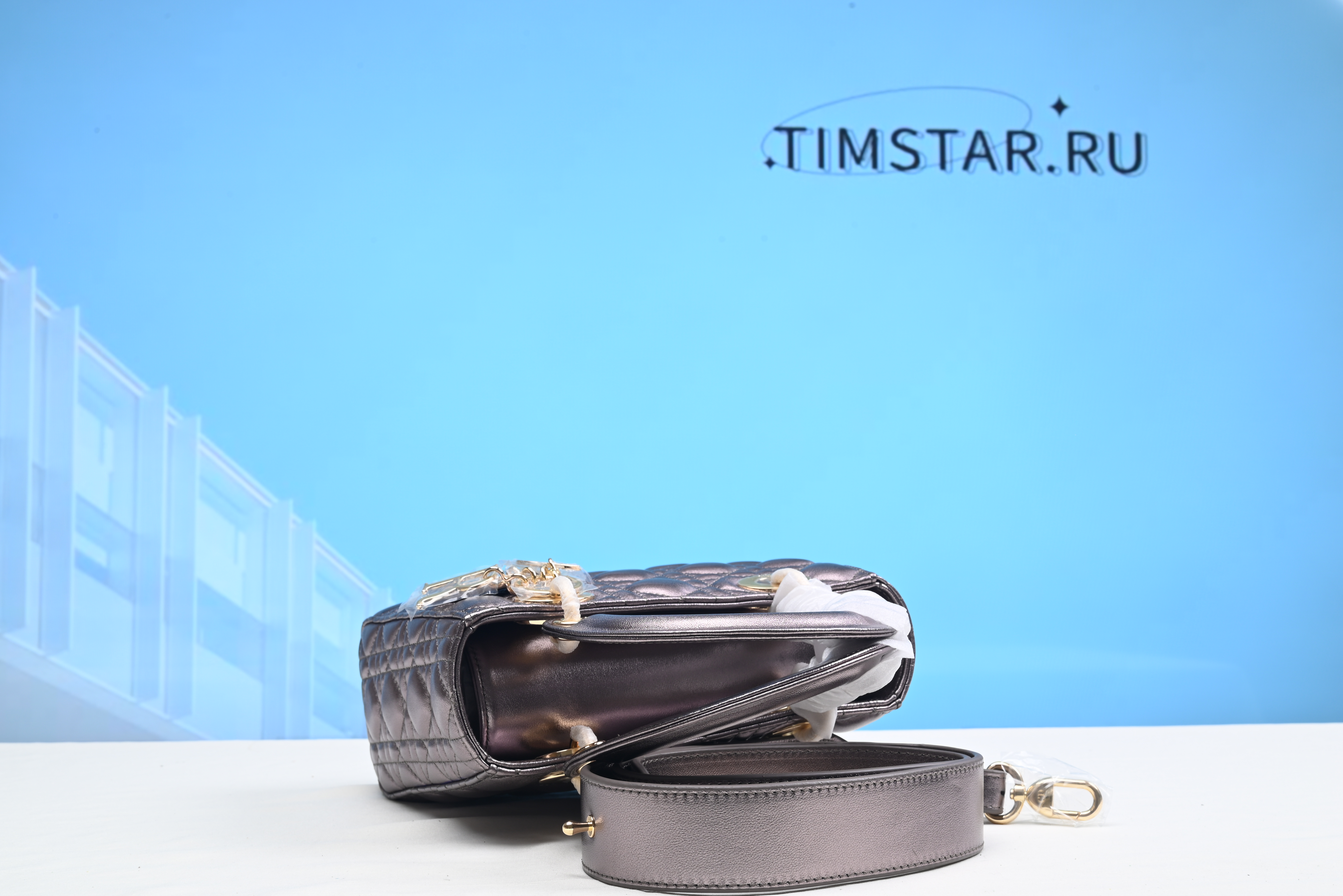 Dior Lady Handbag in Silver 20CM