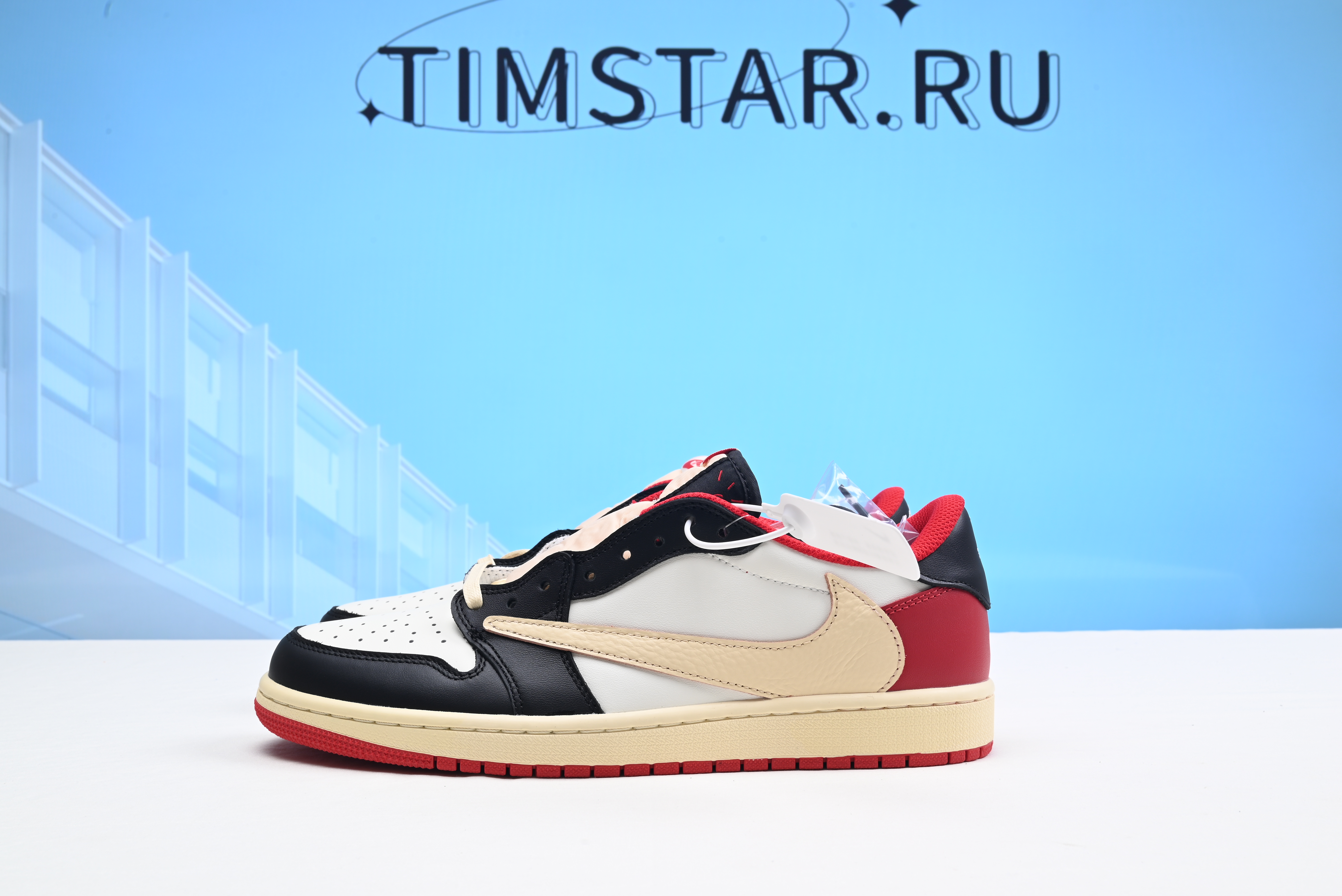 AIR JORDAN 1 X TRAVIS SCOTT LOW BLACK RED DM7866-166
