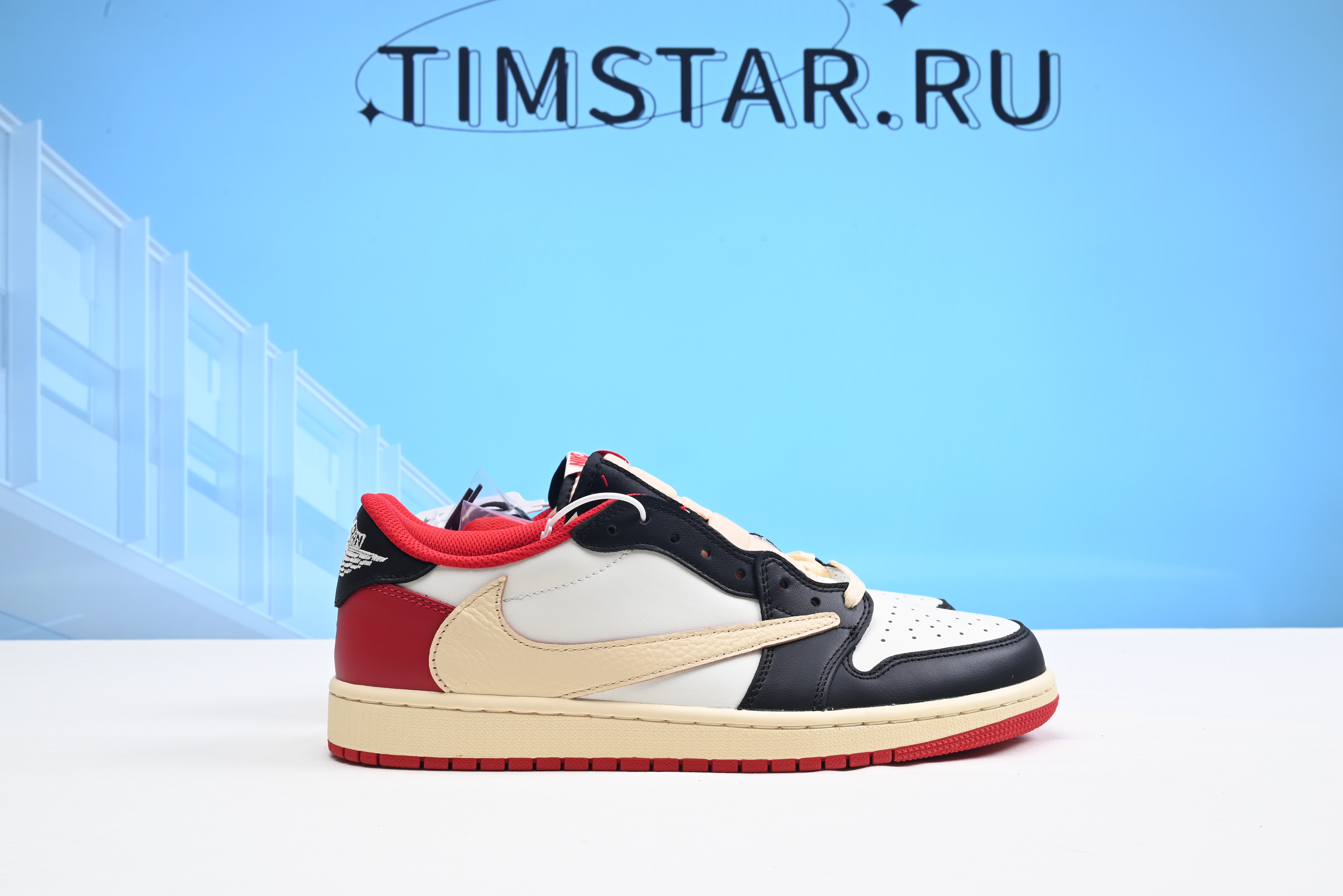AIR JORDAN 1 X TRAVIS SCOTT LOW BLACK RED DM7866-166