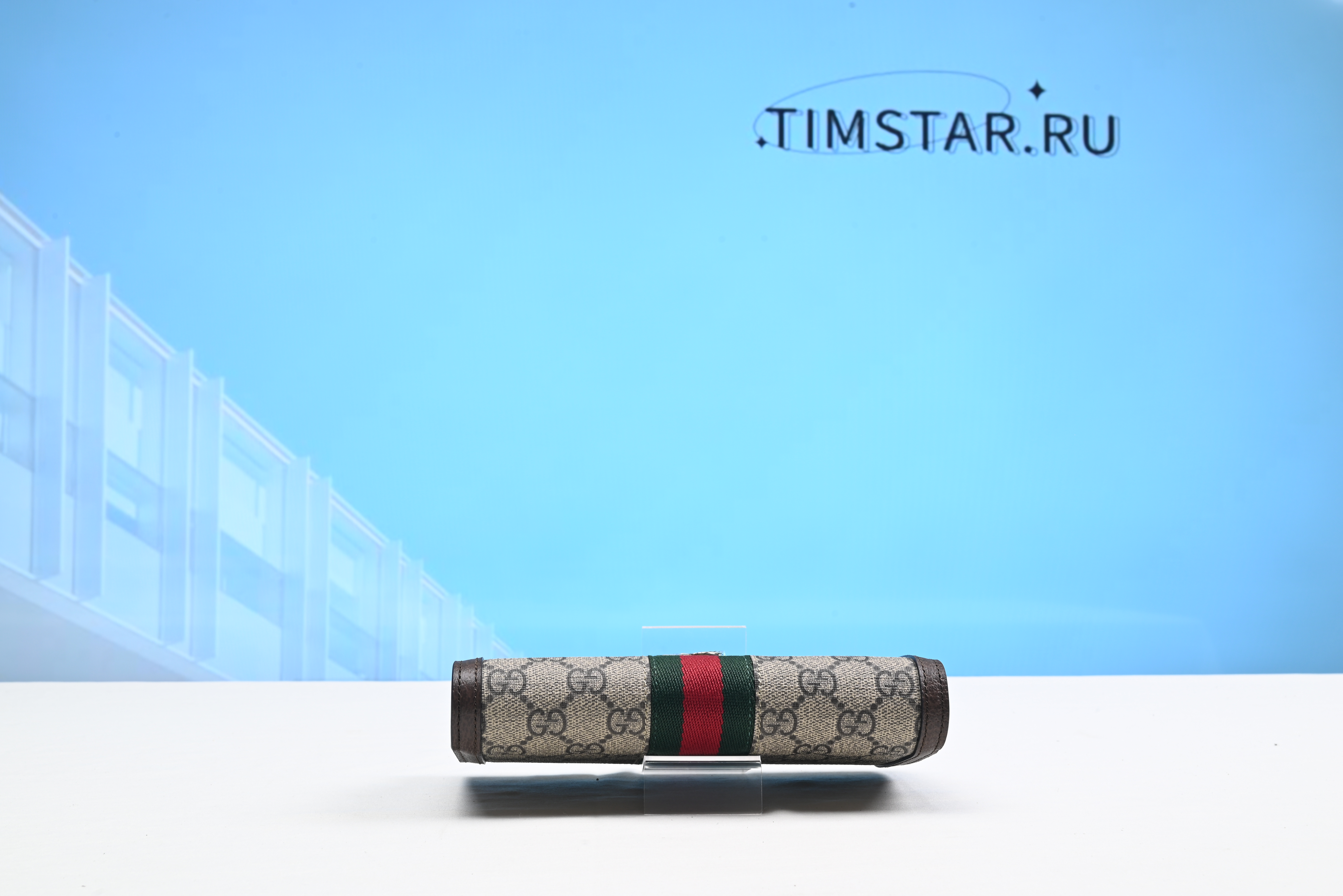 Guccii1 GG fabric flap wallet with Web