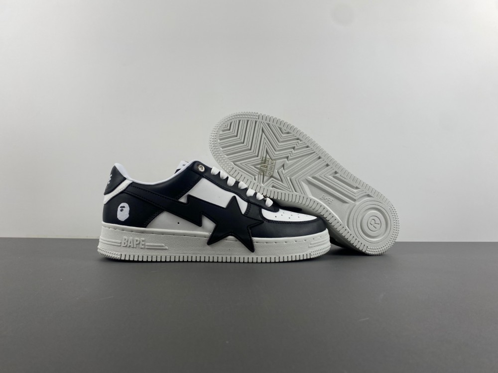 A Bathing Ape Bape Sta Low white black