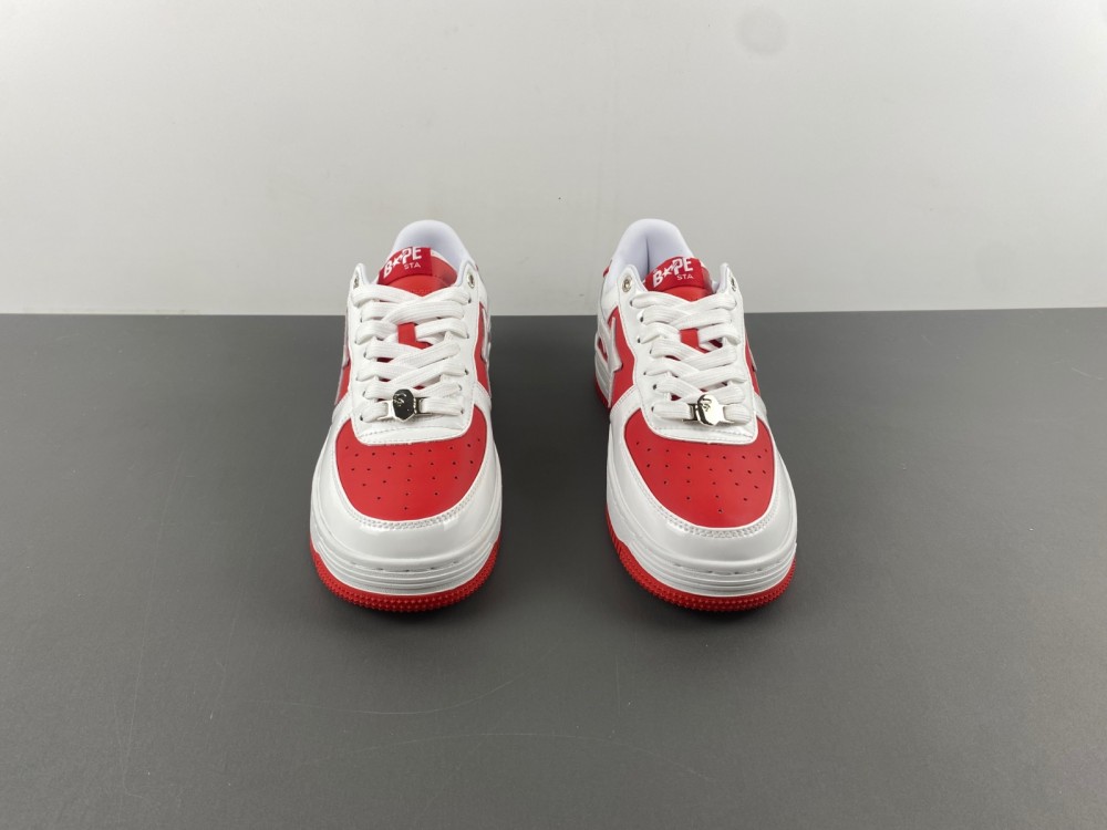 A Bathing Ape Bape Sta Low white red