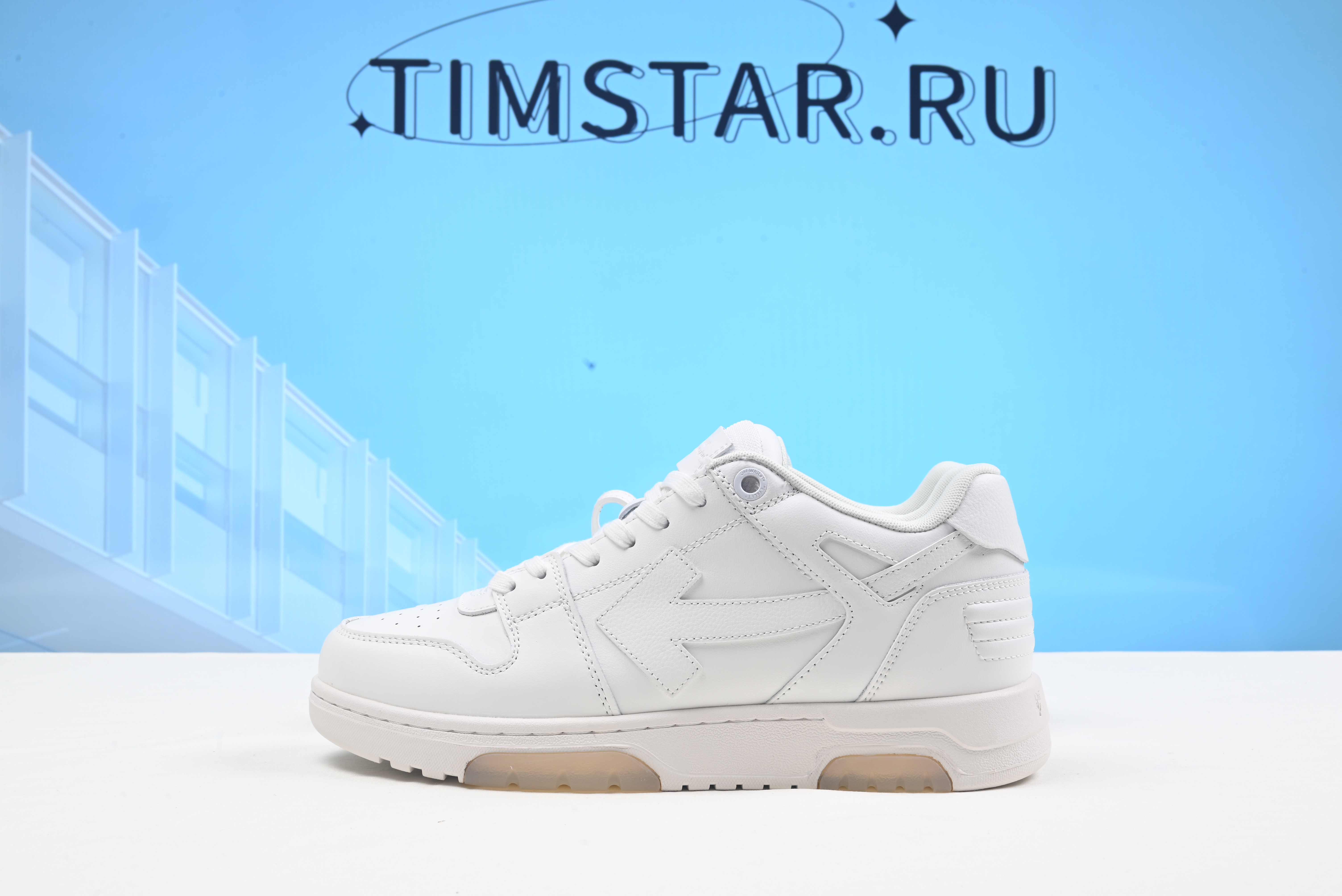 OFF-WHITE Out Of Office OOO Low Tops Triple White