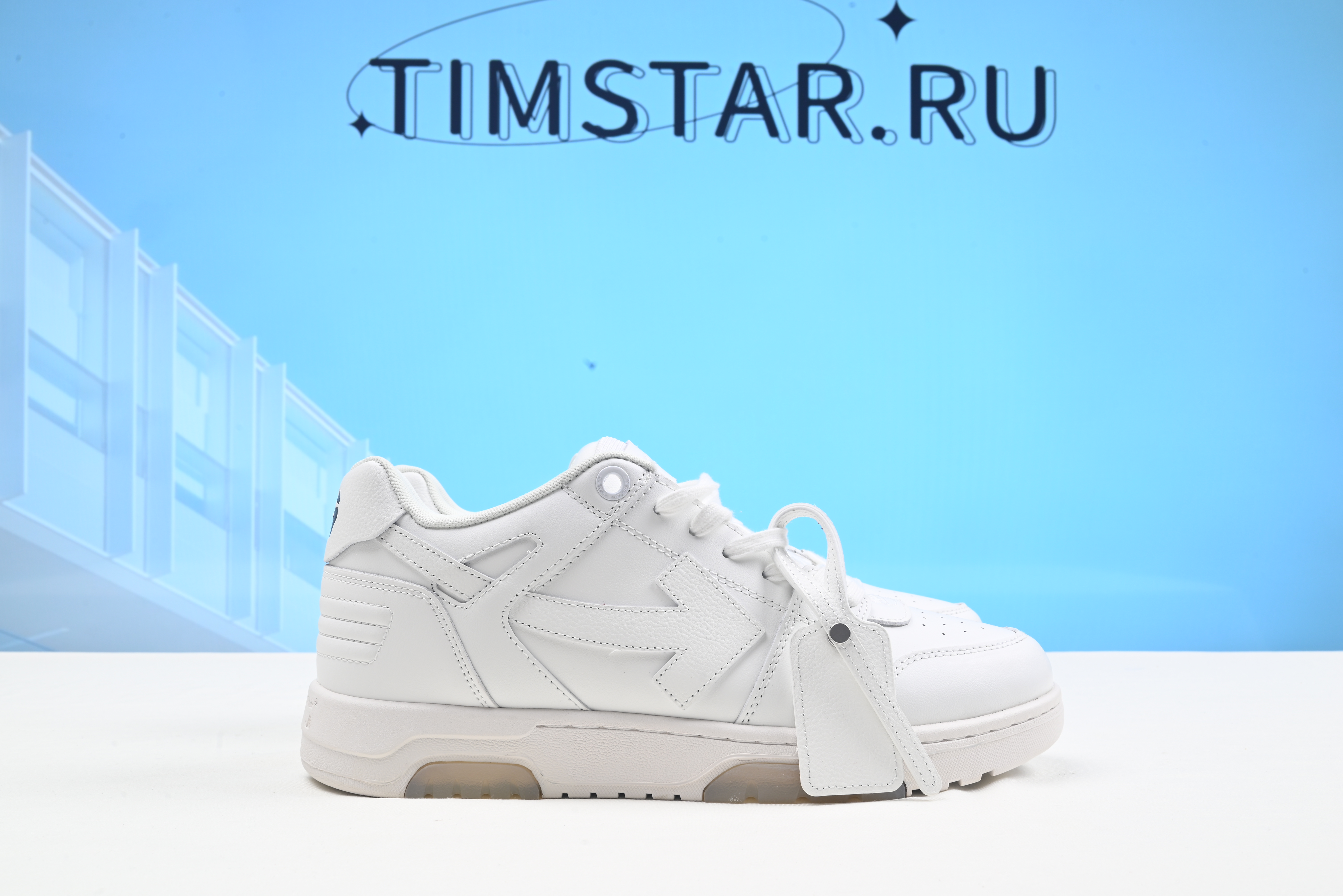 OFF-WHITE Out Of Office OOO Low Tops Triple White