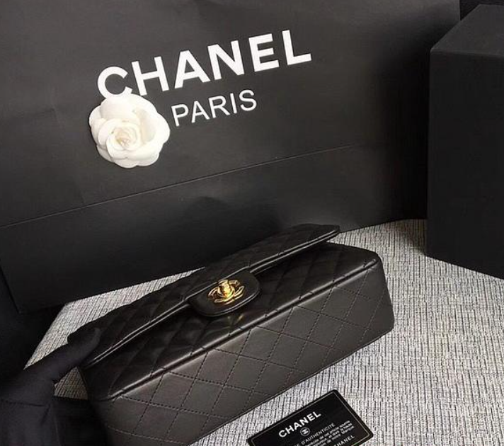 Channe1 Classic Flap Bag Lambskin Golden A01112 25.5cm