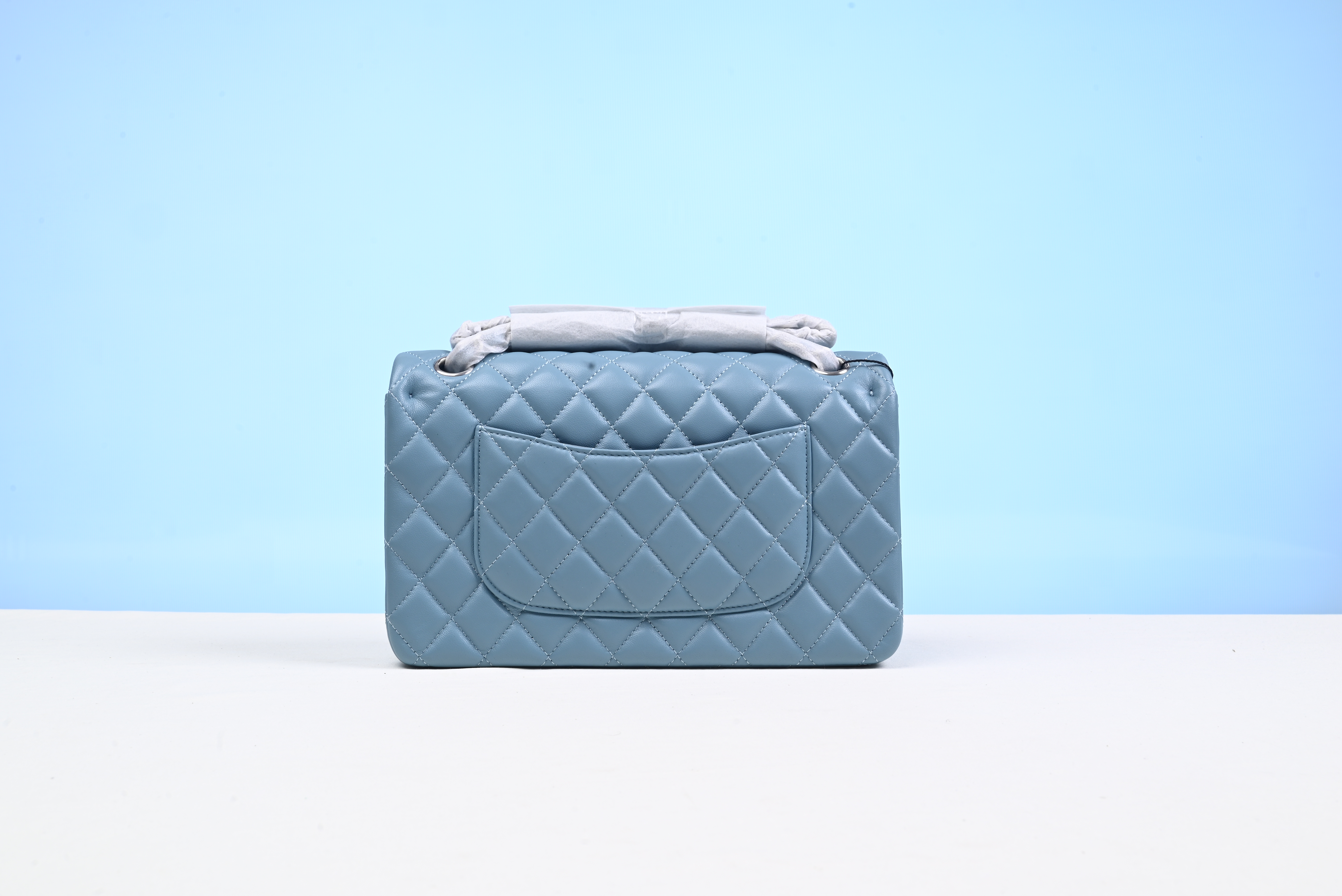 Channe1 Bag Blue gray 25cm