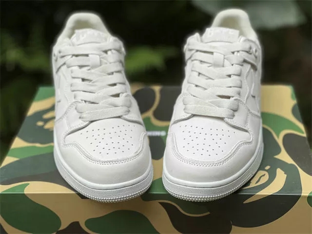 A Bathing Ape Bape SK8 Sta Triple White