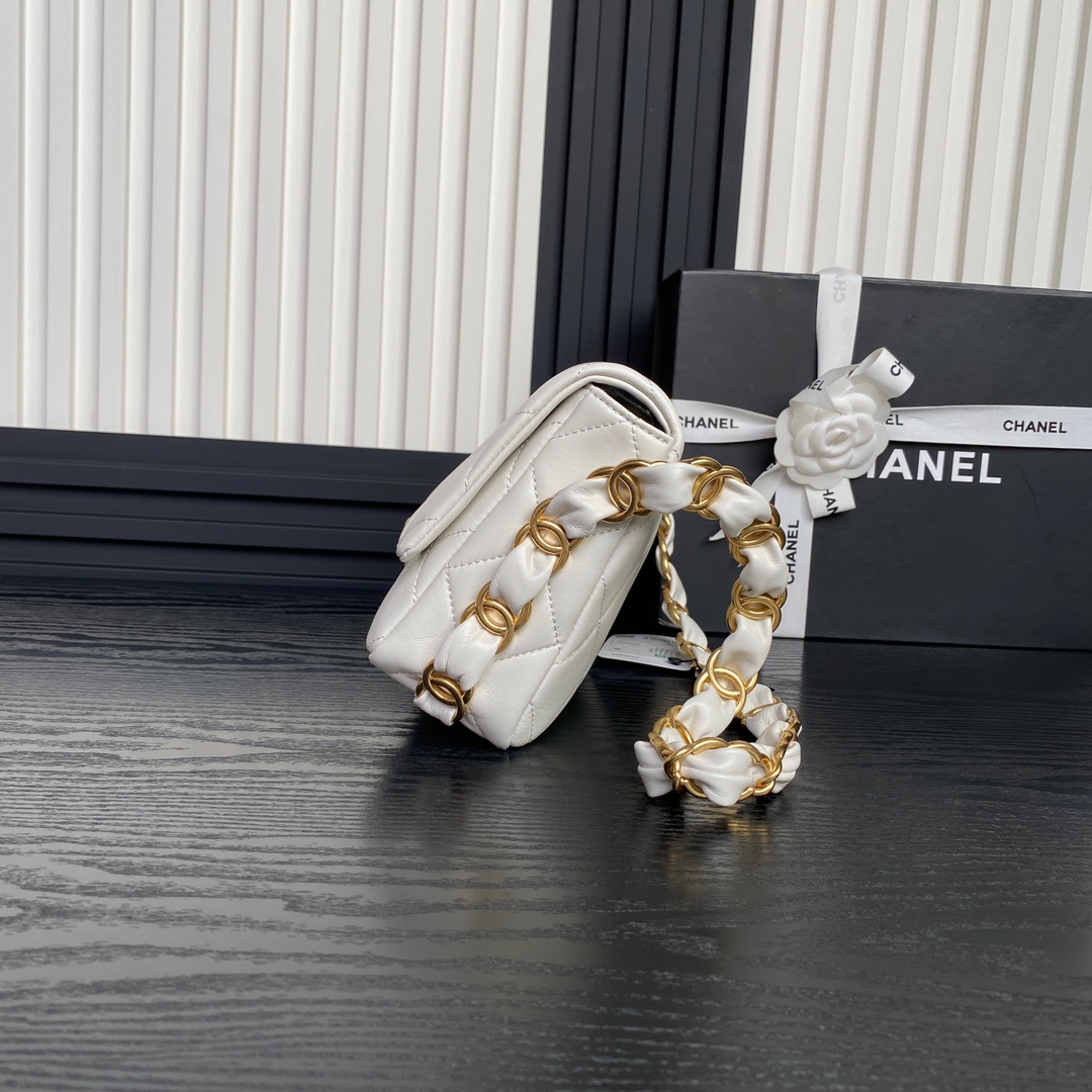 Channe1 Bag 67123198white 26cm