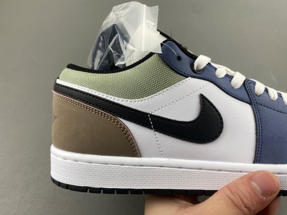 Air Jordan 1 Low “White blue black brown green” HV5973-101