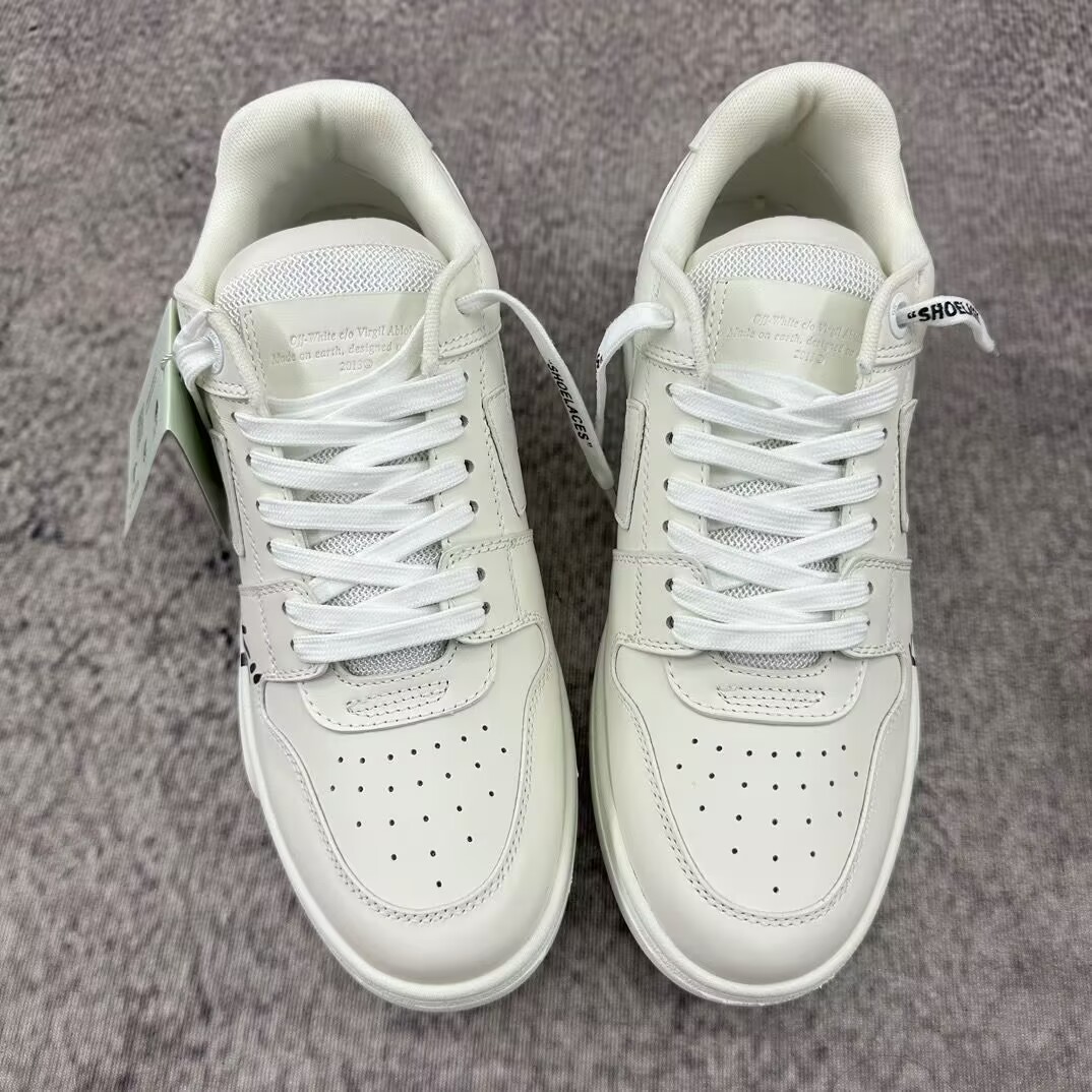 OFF-WHITE Out Of Office OOO Low Tops For Walking White Black