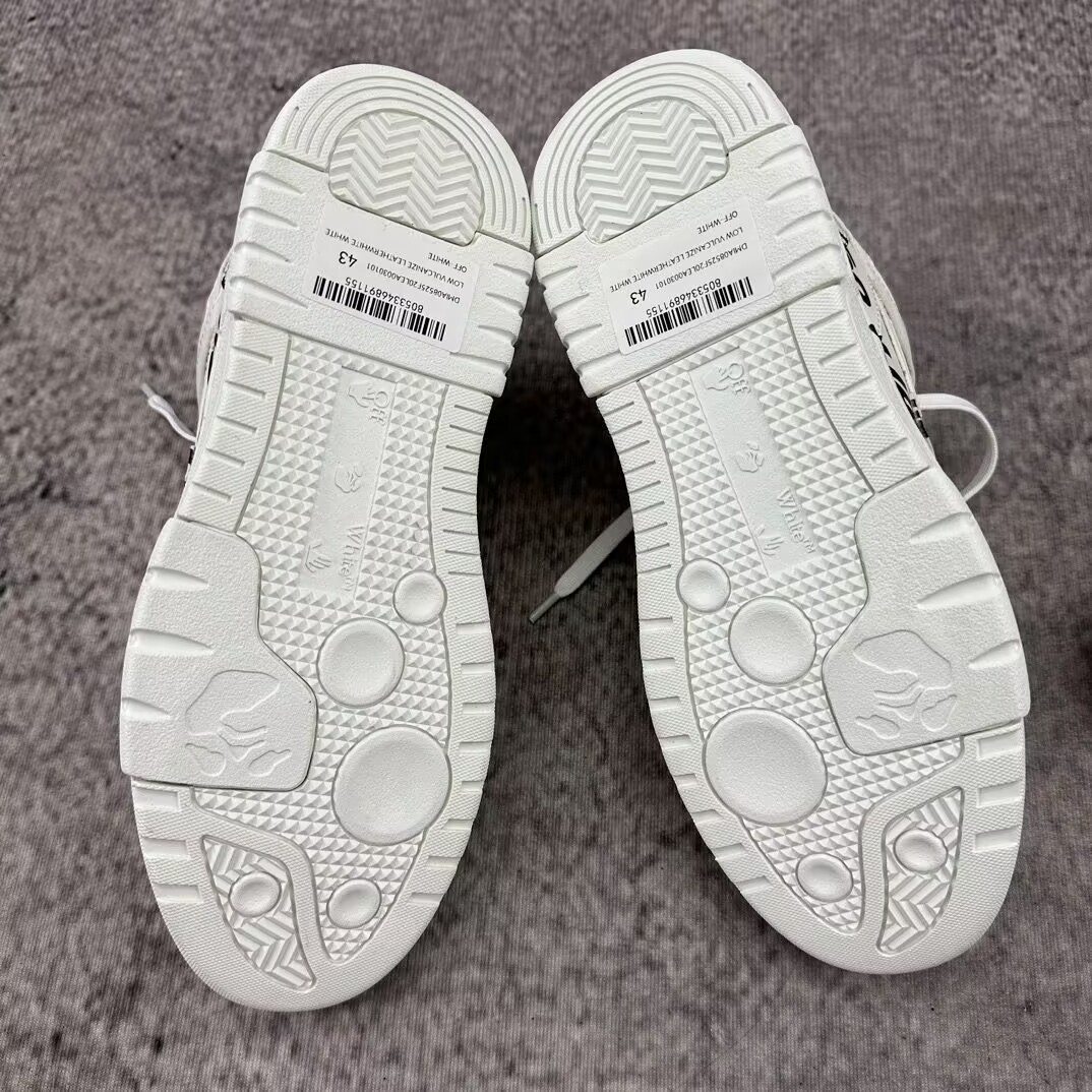 OFF-WHITE Out Of Office OOO Low Tops For Walking White Black