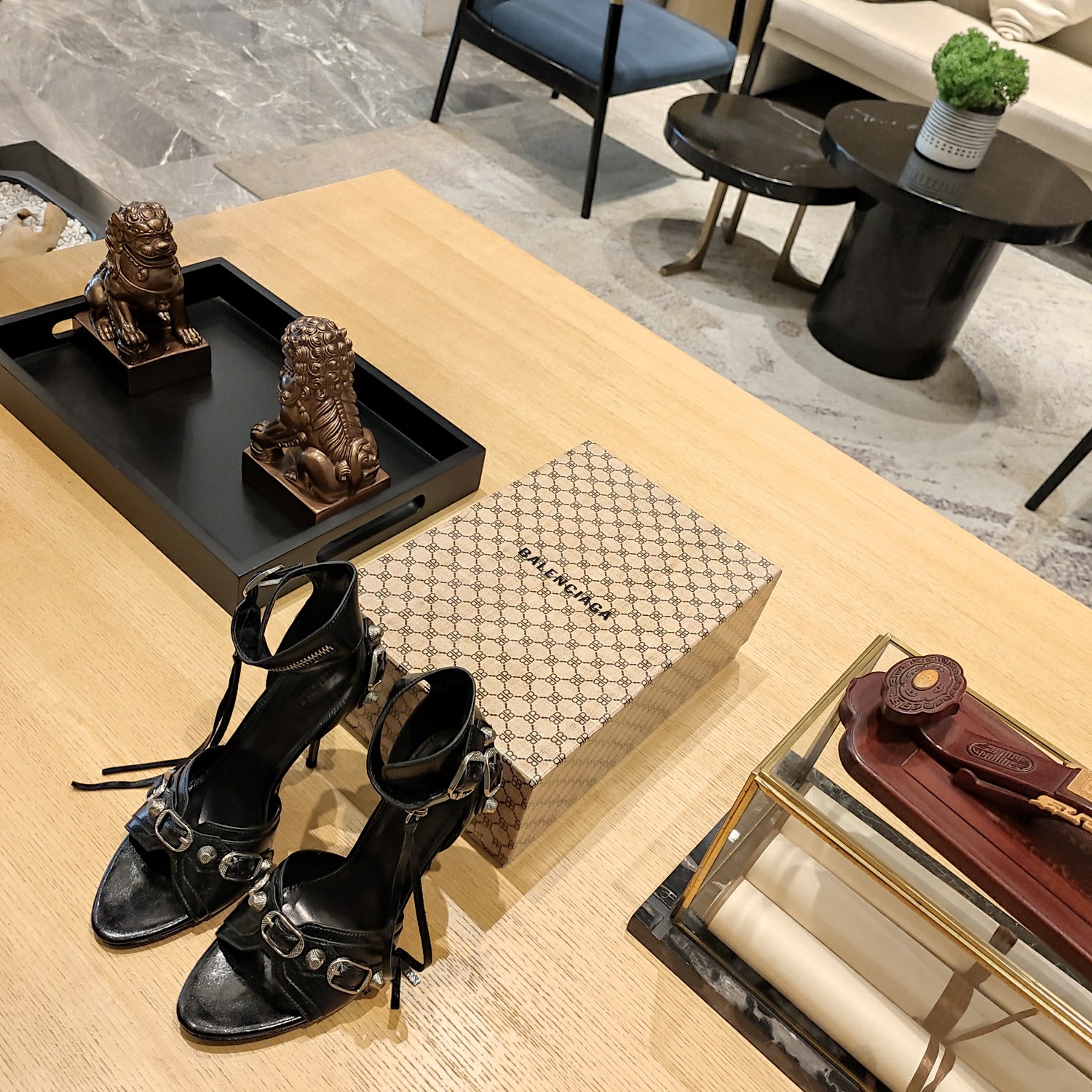 Balenciaga High heel Shoes black