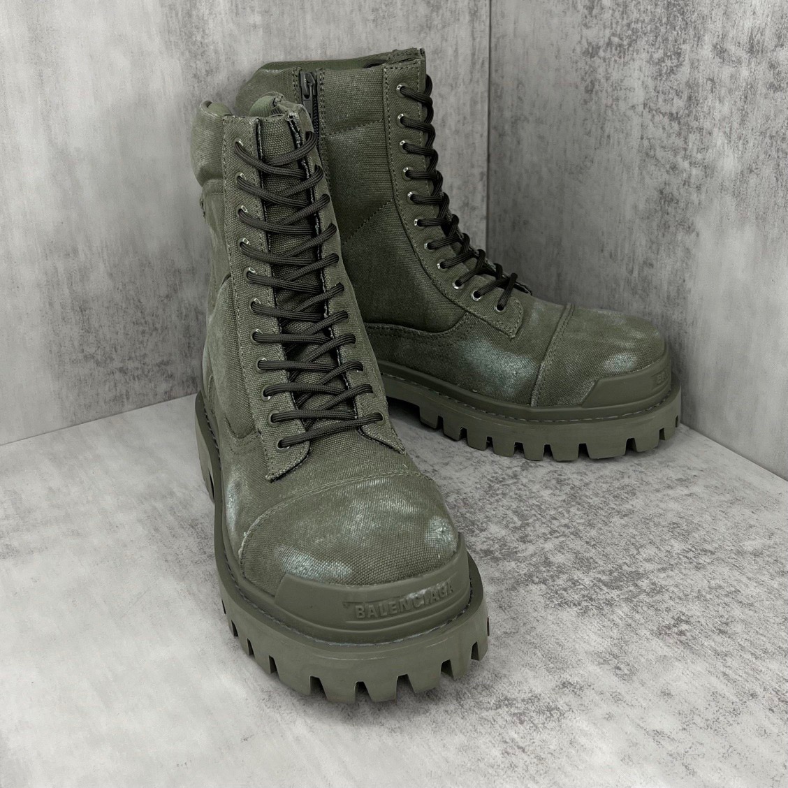 Balenciaga green boots