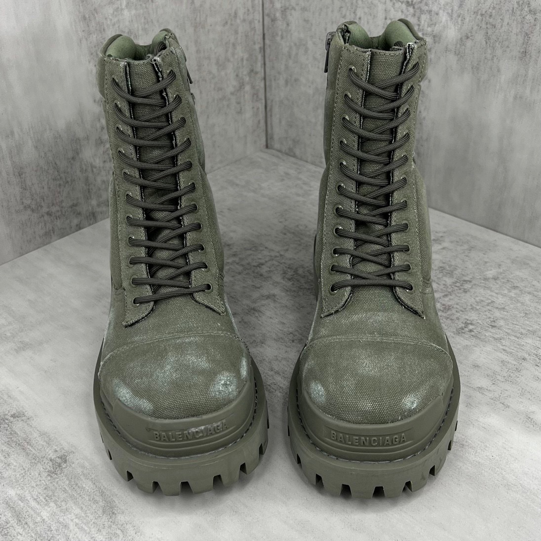 Balenciaga green boots