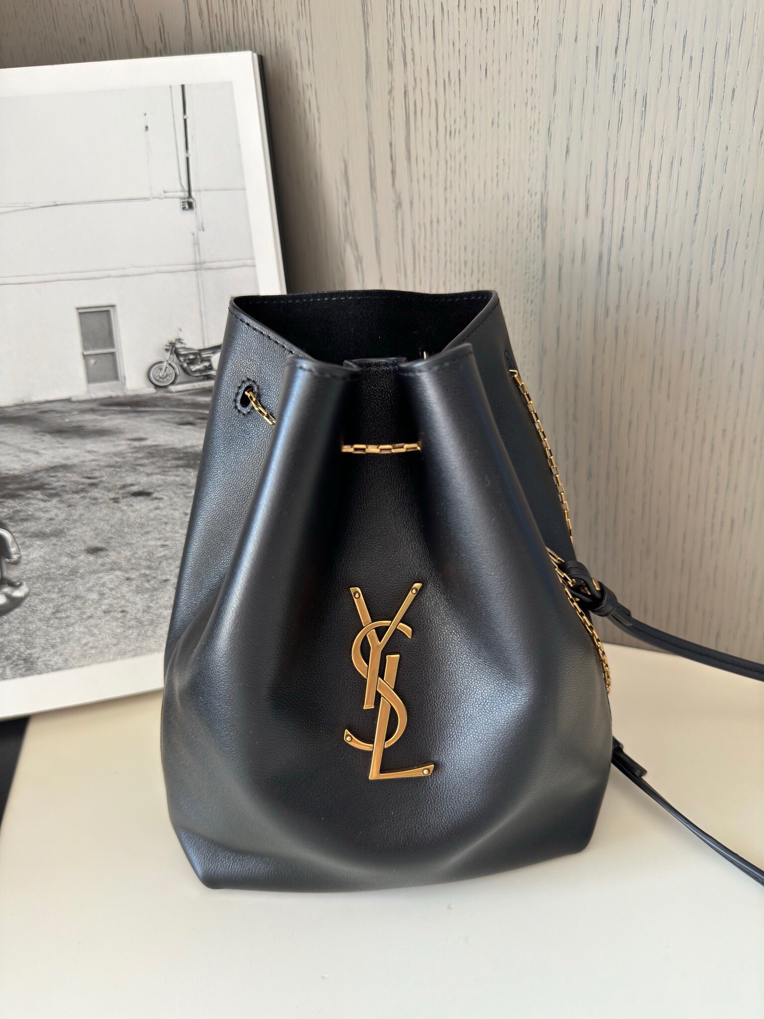 YSL black bag 16*19*6cm
