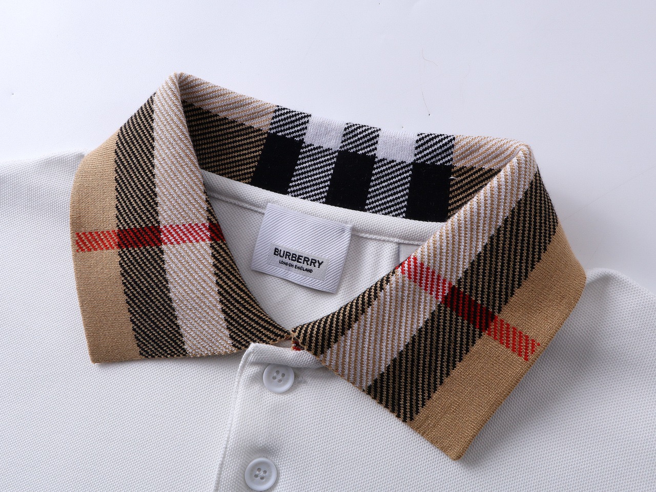 Burberry white polo shirt