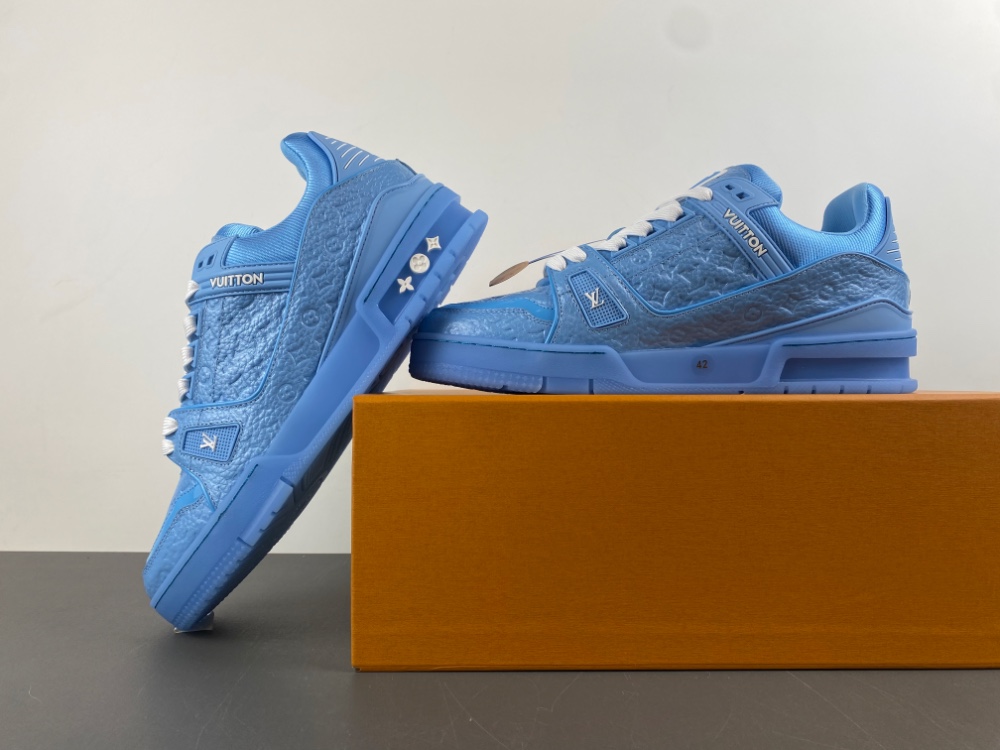 Louis Vuitton LV trainer blue sneaker