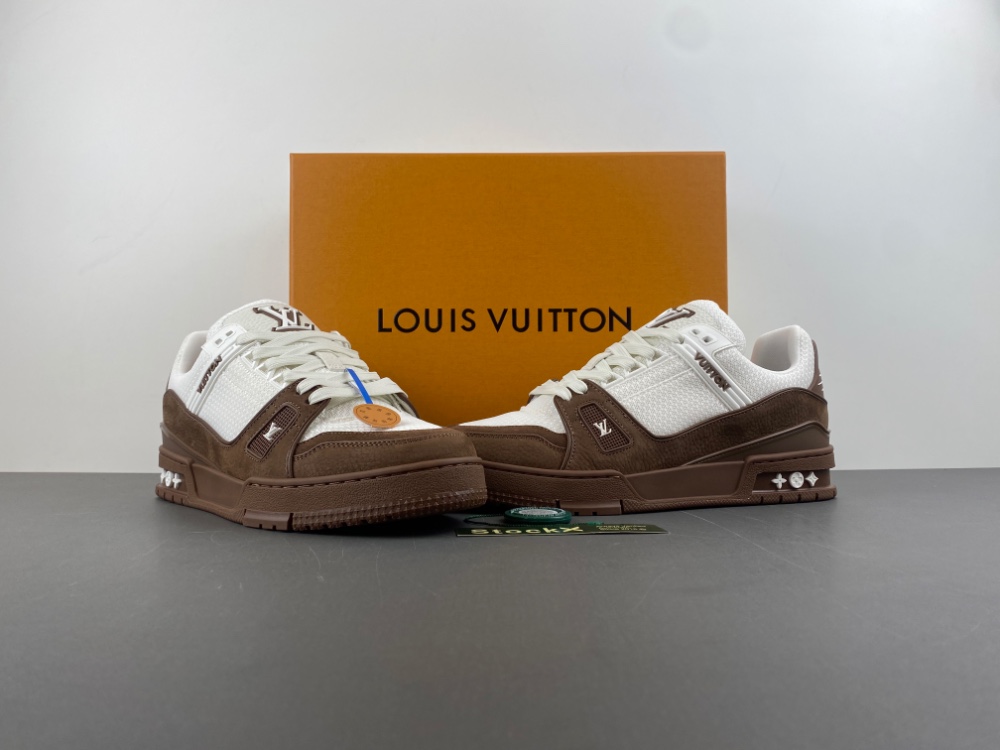 Louis Vuitton LV trainer White Brown sneaker