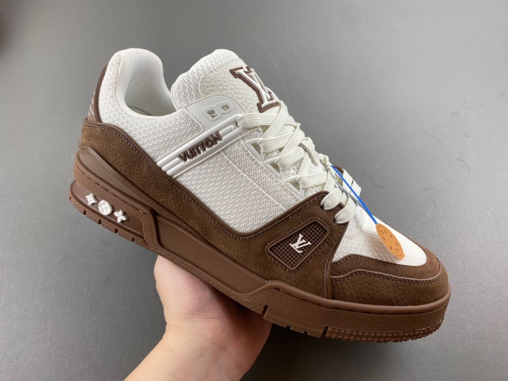 Louis Vuitton LV trainer White Brown sneaker