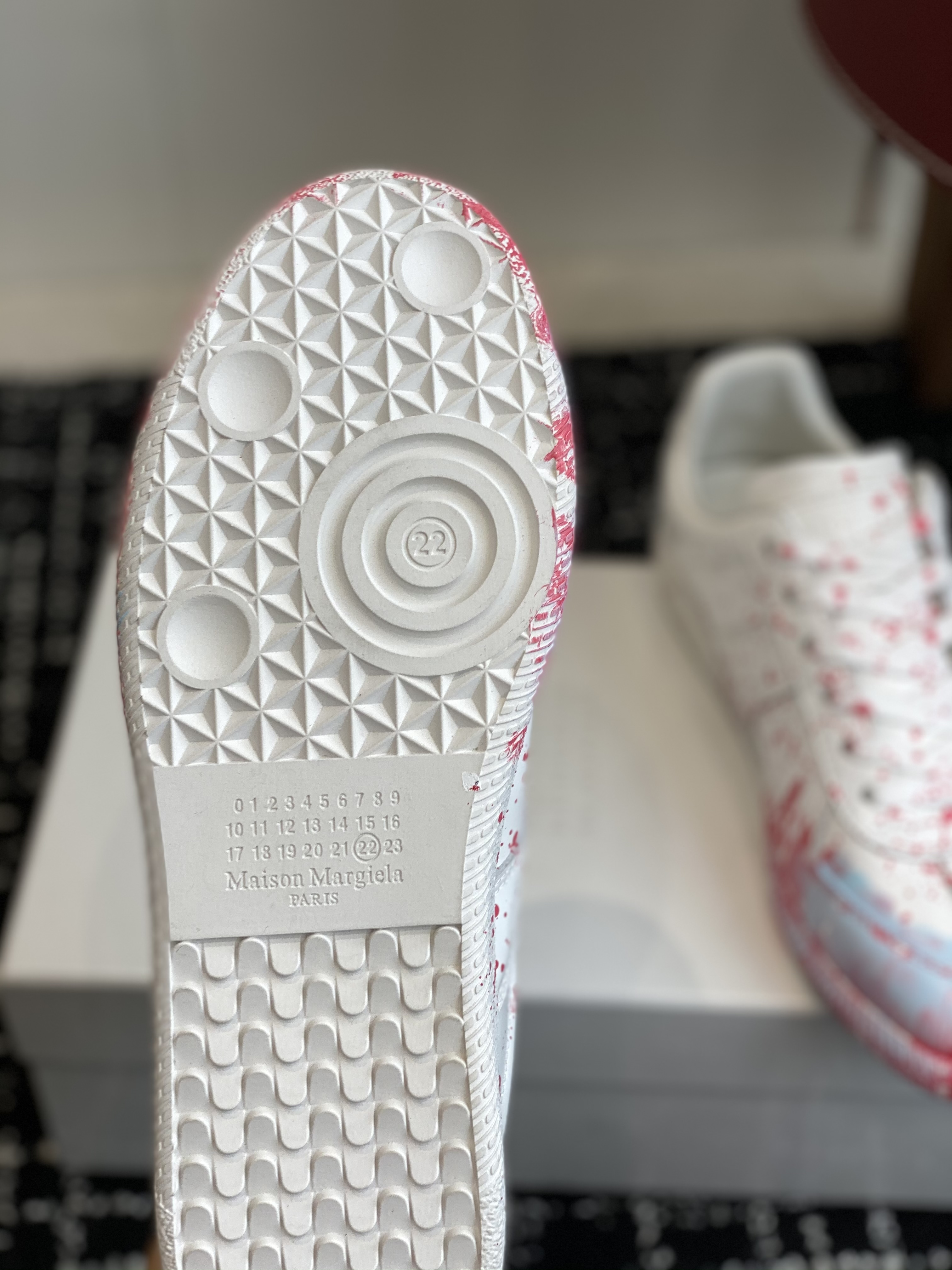 Maison Margiela Replica white and red sneaker