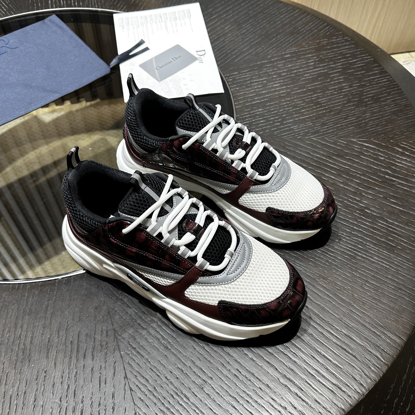 Dioorr B22 sneaker black red