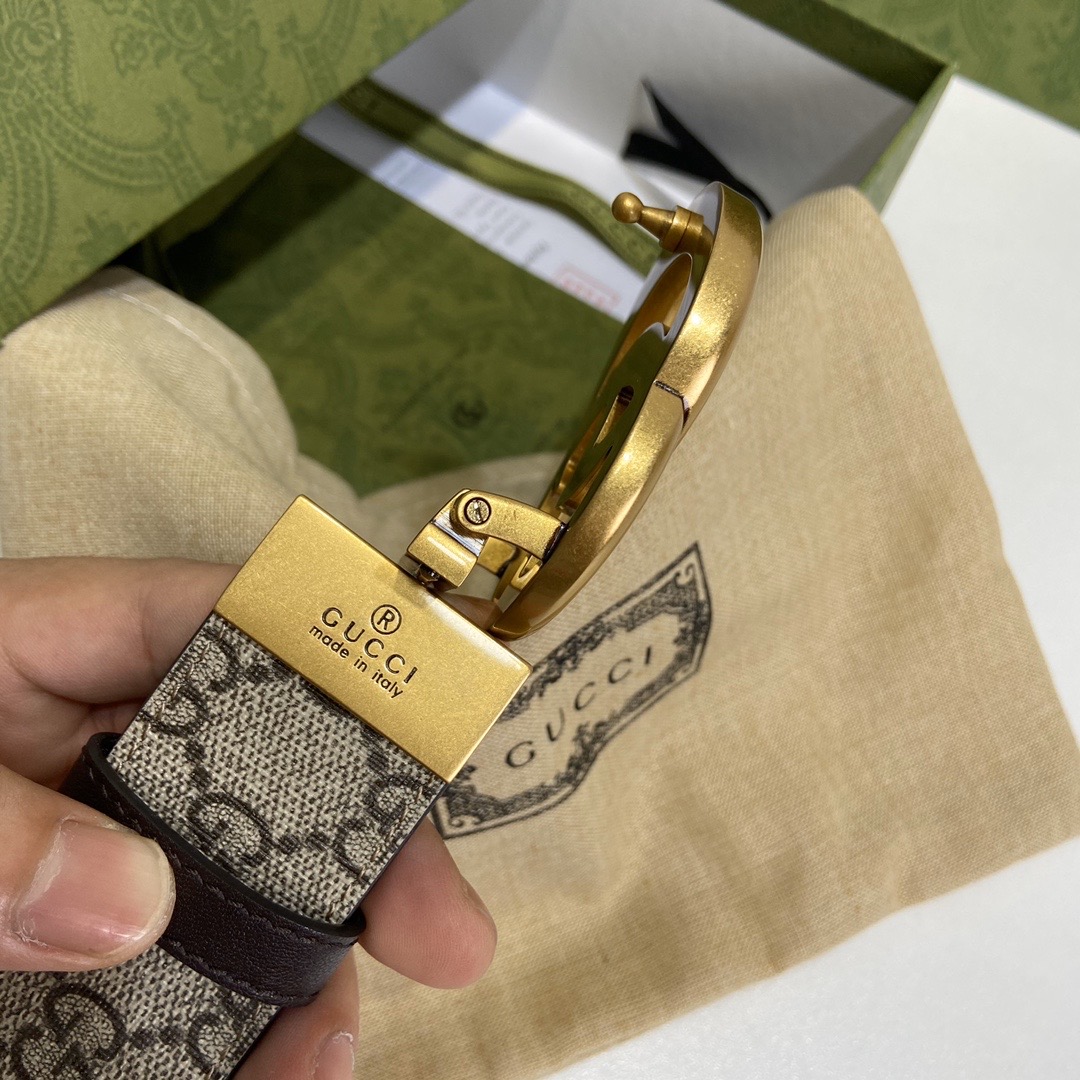 Gucci GG Marmont reversible belt 659416 brown leather