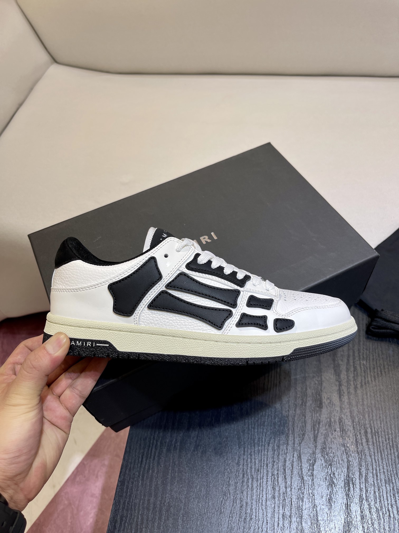 Amiri Skel Top Low White black