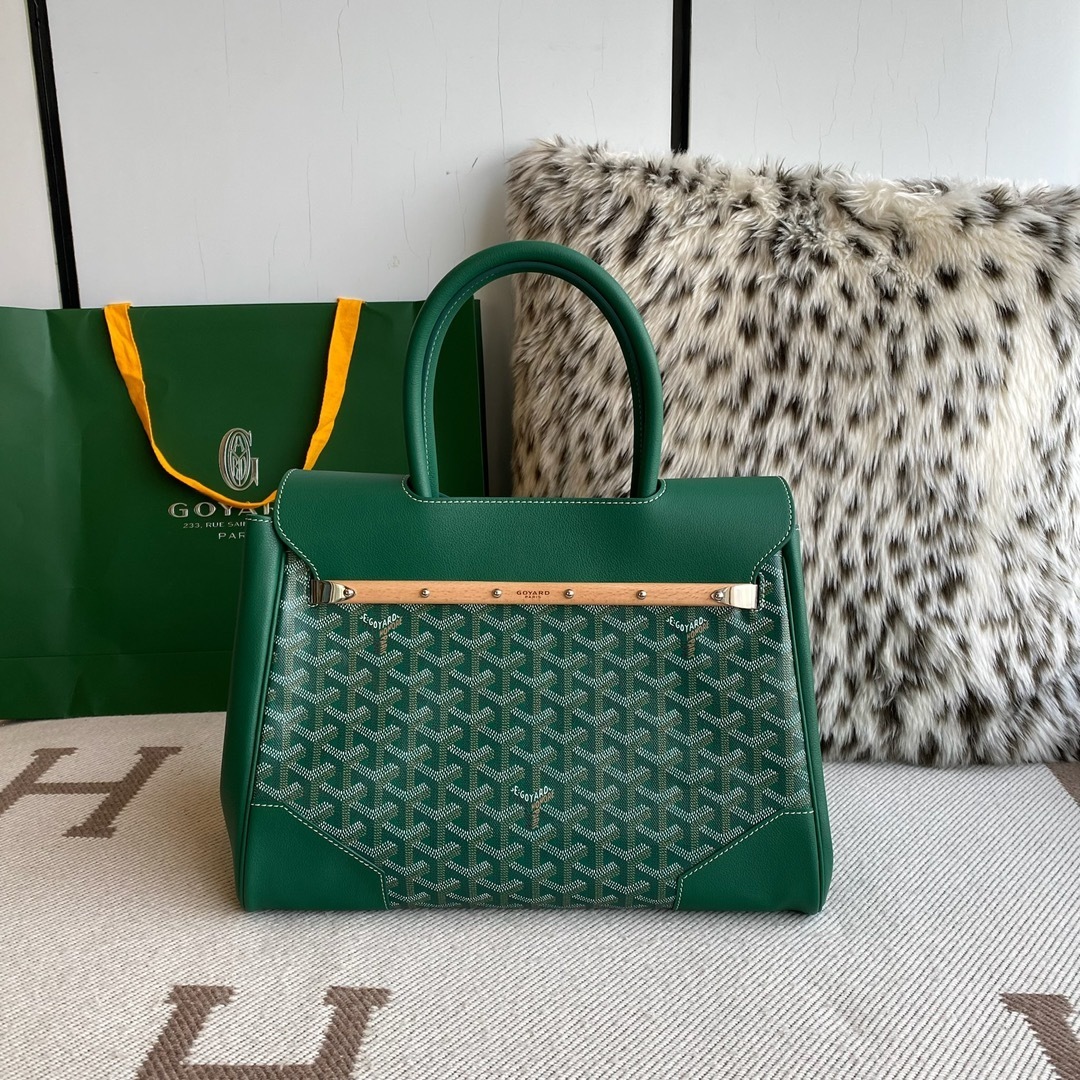 Goyard tote bag green 34*25*16CM