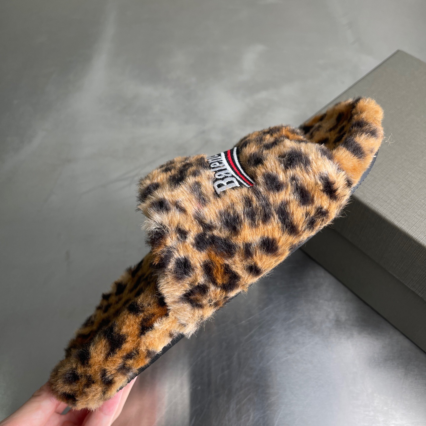 Balenciaga slides Leopard print