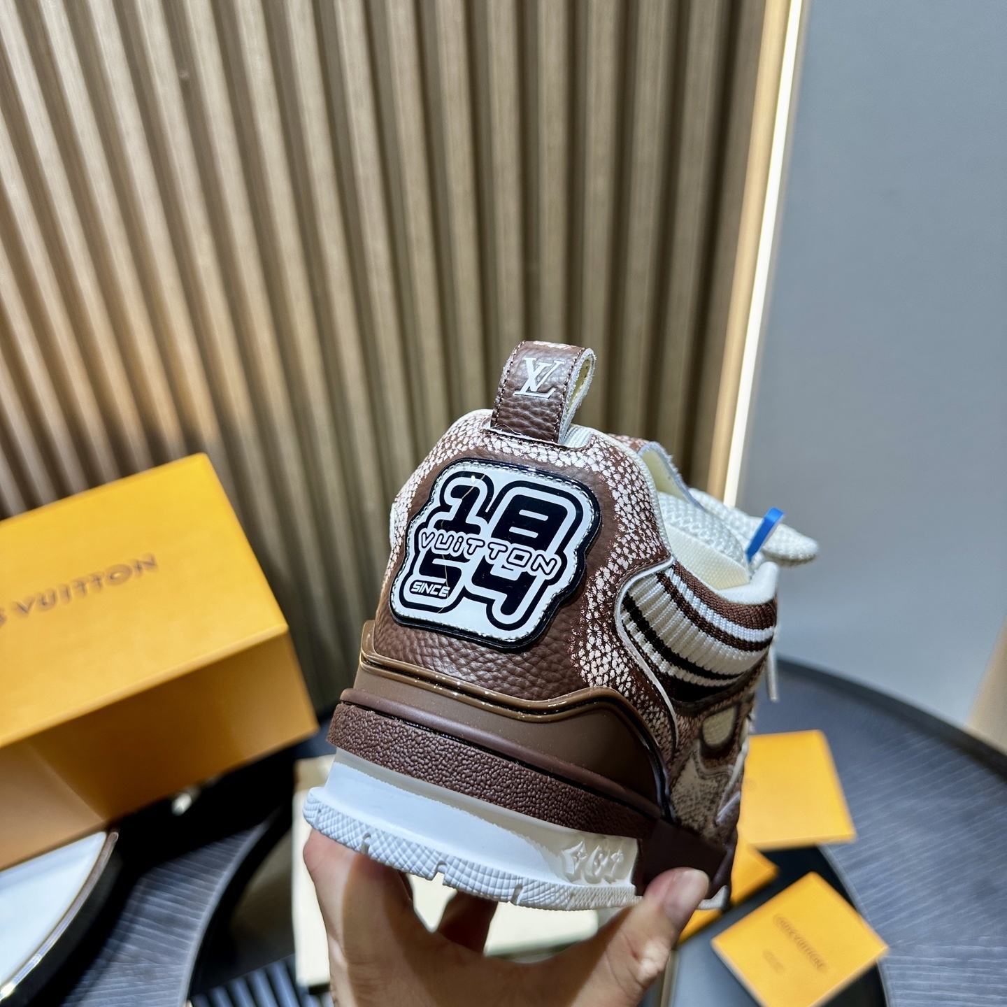 Louis Vuitton LV Skate brown sneaker 04
