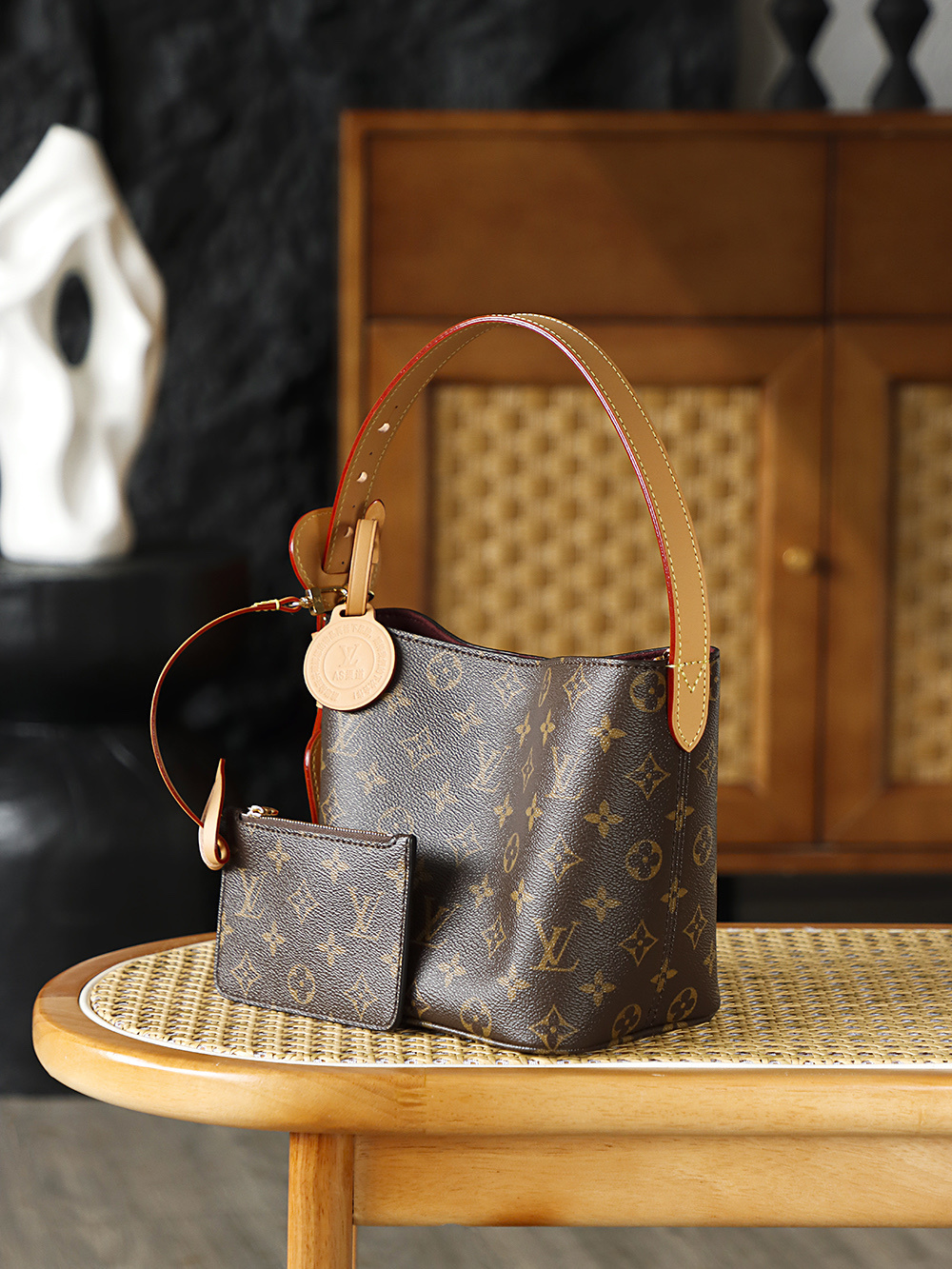 LV ALL IN BB Monogram brown bag 18*12*16cm